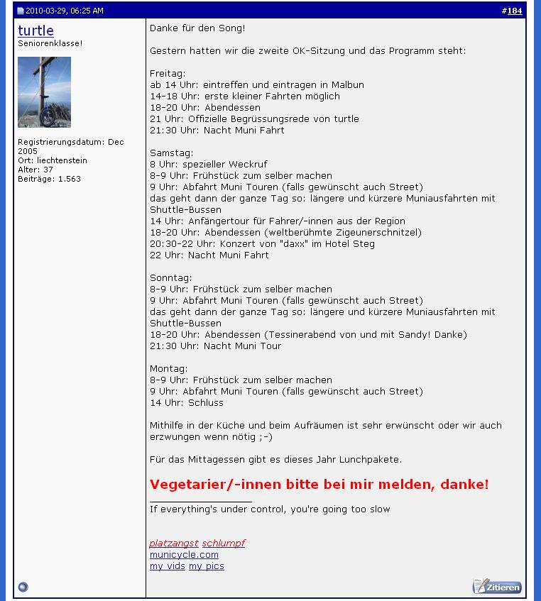 ELSBET Programmablauf ELSBET Programmablauf