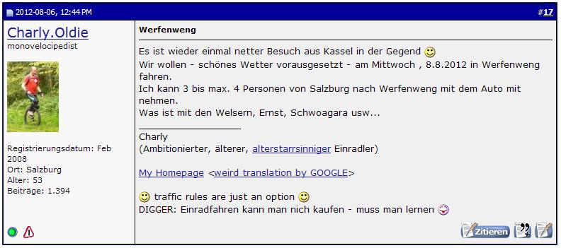 Ankündigung im Forum Ankündigung im Forum